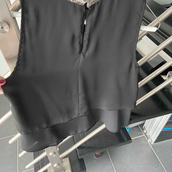 Zara mock neck beaded two layer top. - Picture 2 of 2